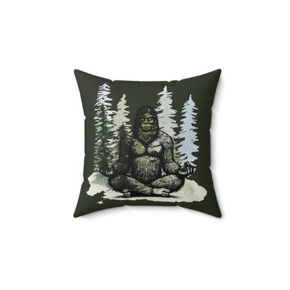 Bigfoot Zen Square Pillow