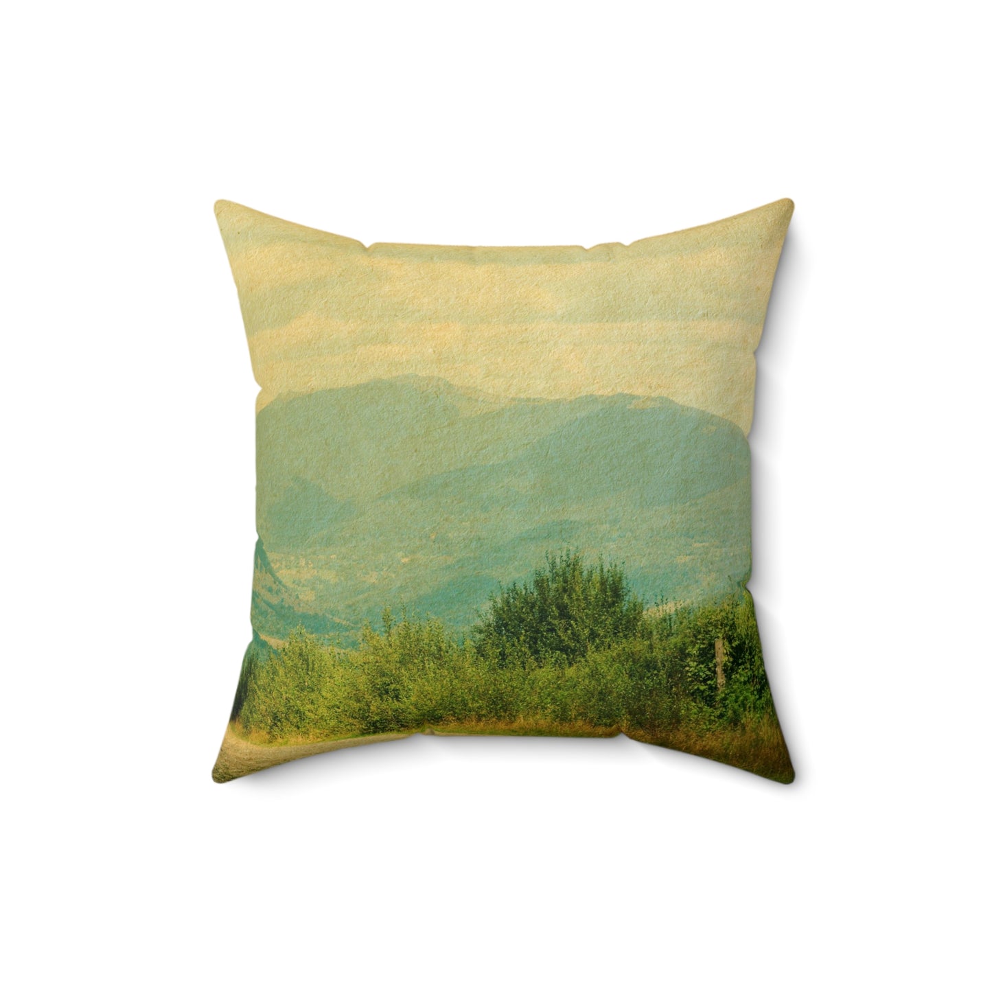 Country Roads Spun Polyester Square Pillow