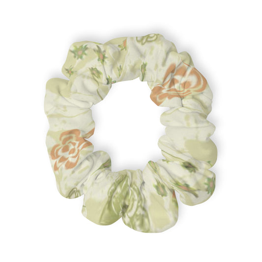 Yellow Floral Scrunchie