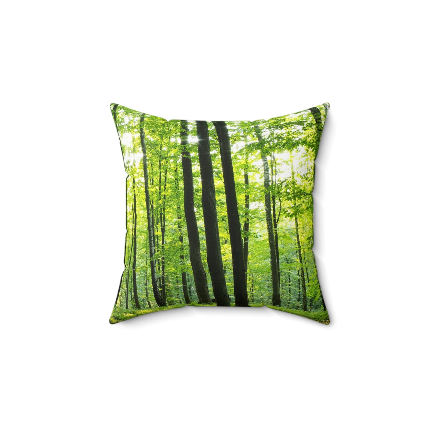 Sunrise Forest Spun Polyester Square Pillow