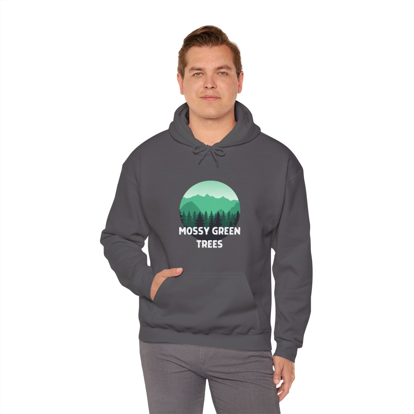 Mossy Green Trees Unisex Heavy Blend™ Hooded Sweatshirt