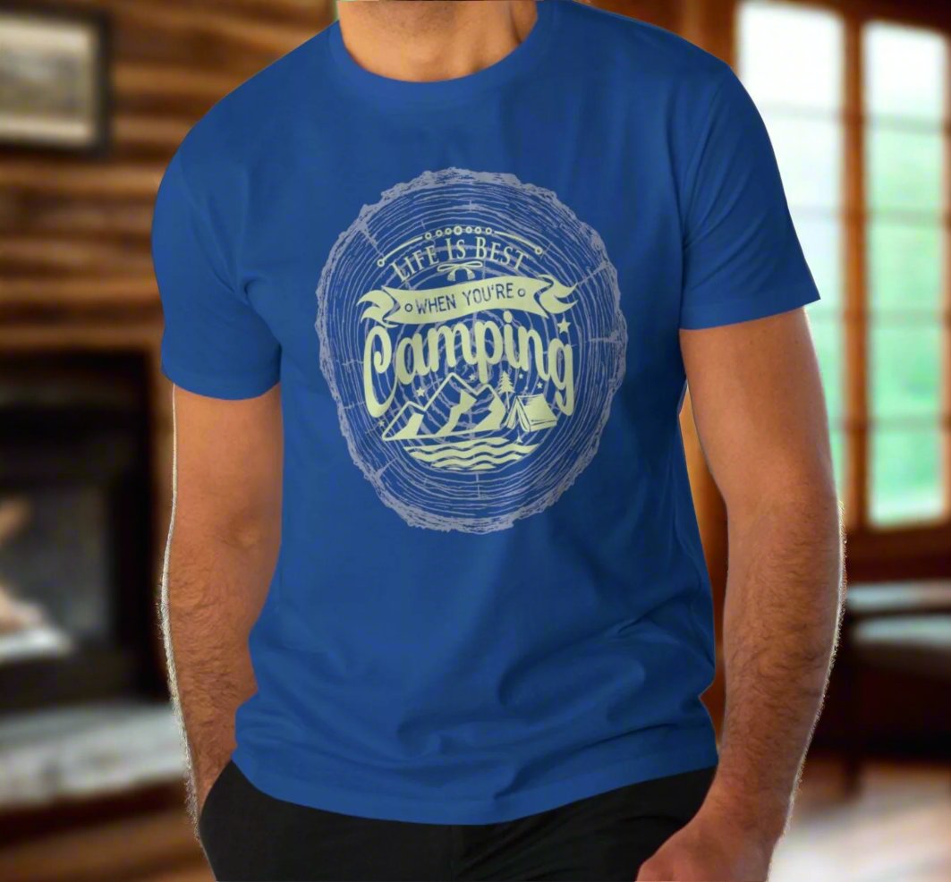 Life Is Best When Your Camping - Men's T Shirt