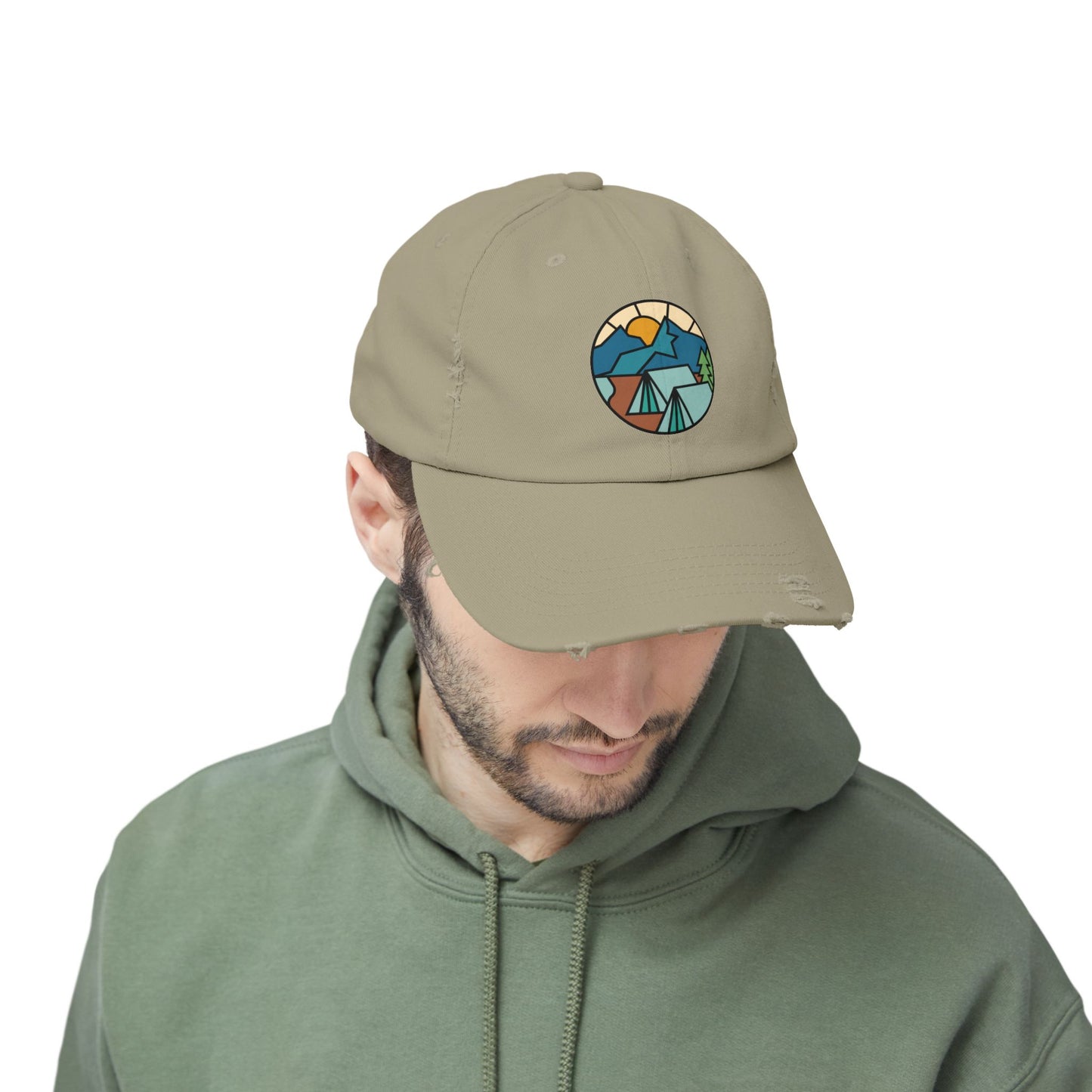 Let's Camp - Distressed Cap