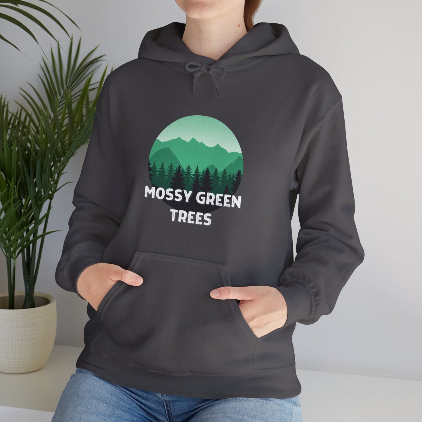 Mossy Green Trees Unisex Heavy Blend™ Hooded Sweatshirt