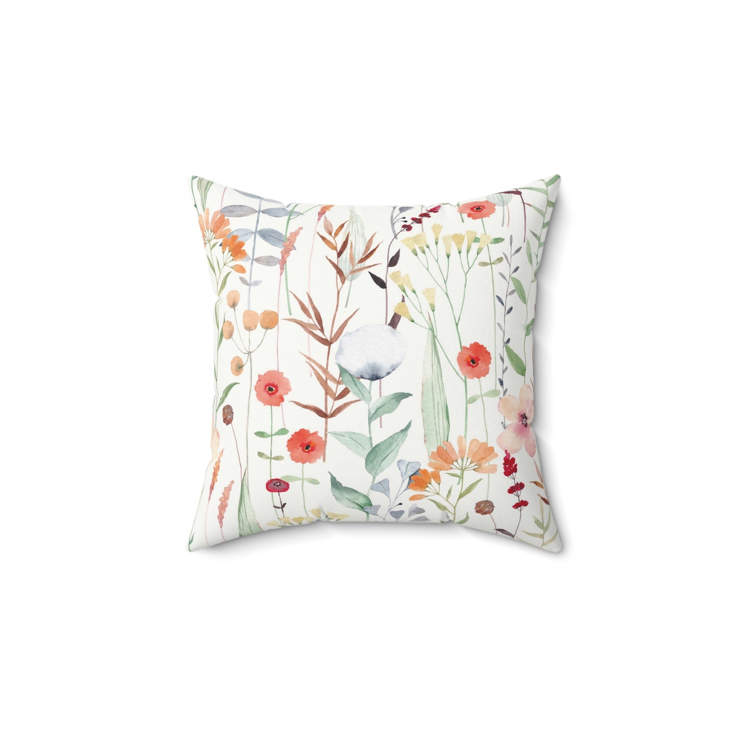 Spring Flowers Spun Polyester Square Pillow