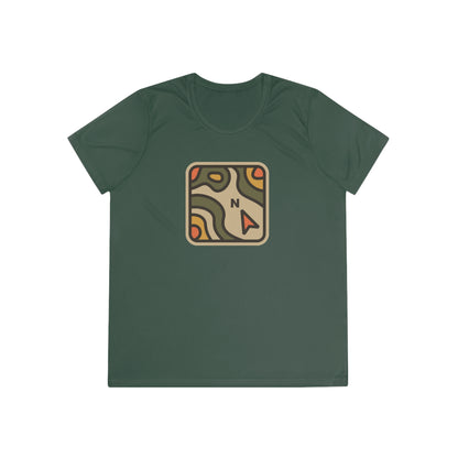 Topographic Map Compass Tee | Hiking Adventure outdoors navigation shirt