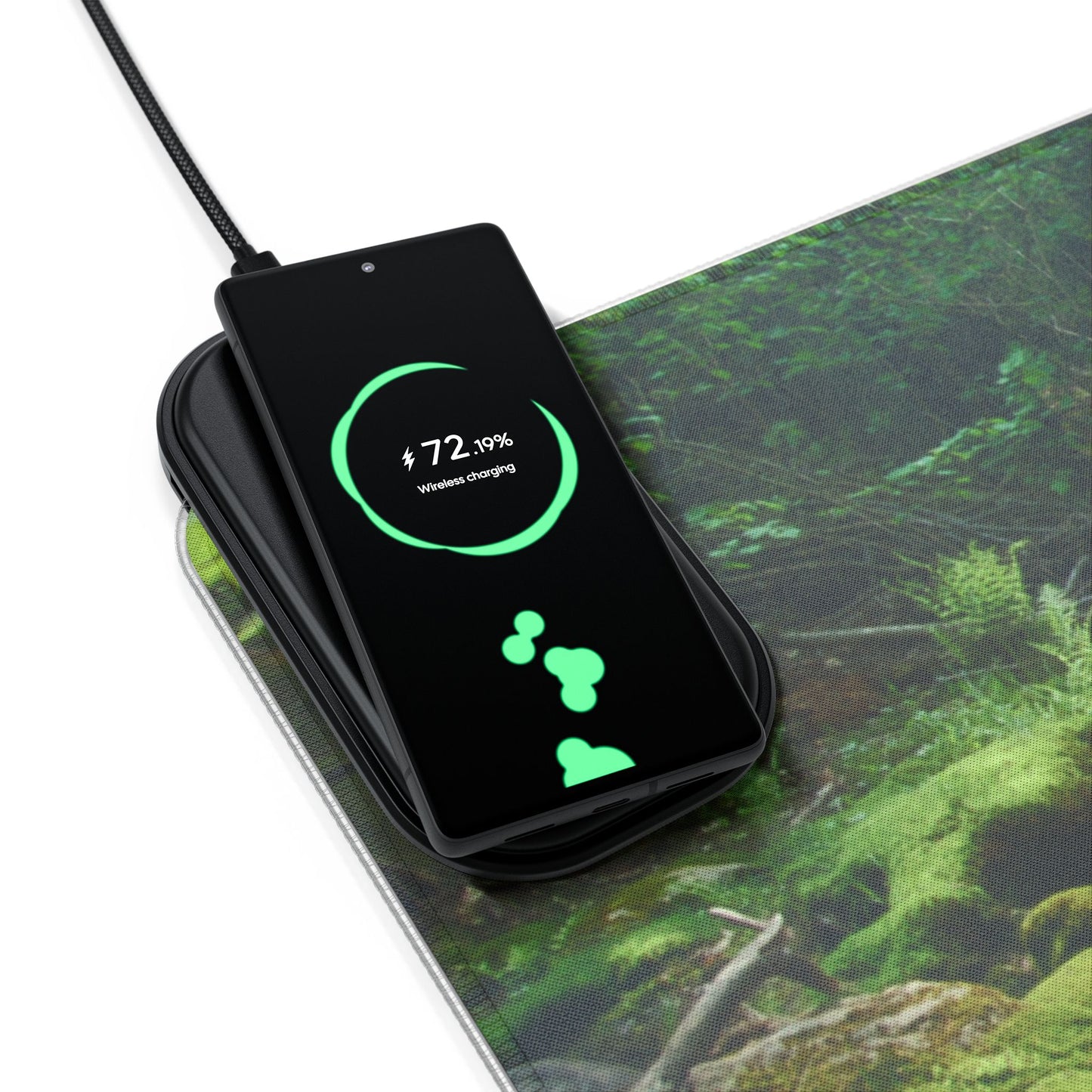 Walk In The Woods LED Gaming Mouse Pad, Wireless Charging