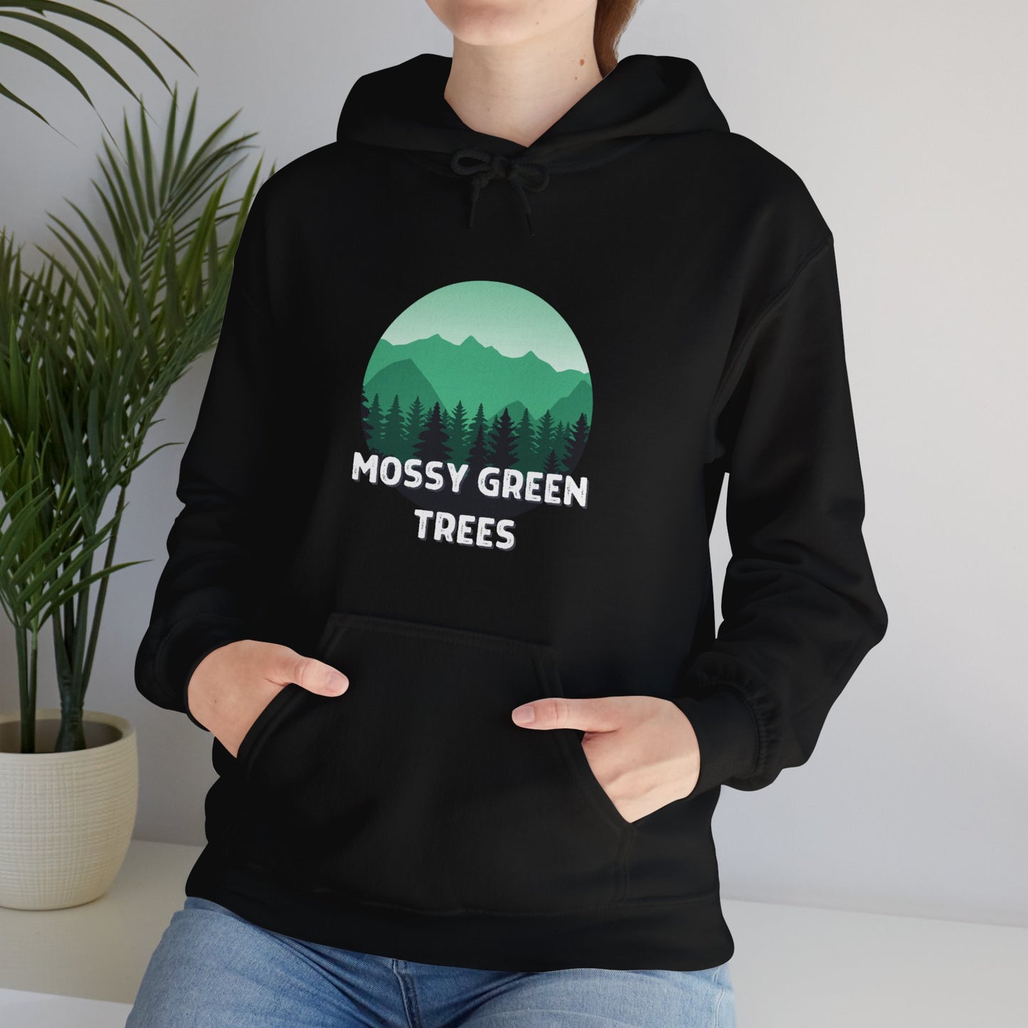 Mossy Green Trees Unisex Heavy Blend™ Hooded Sweatshirt