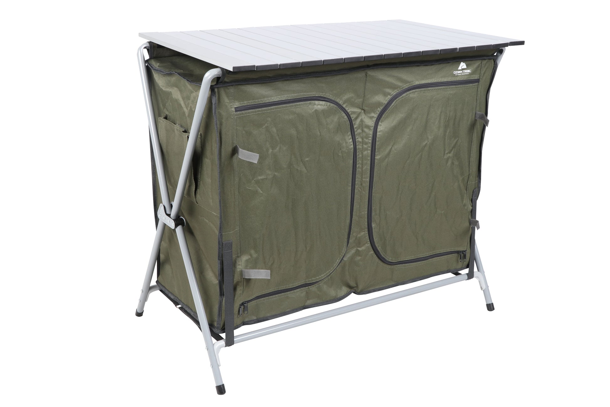 Camping Table, Gray, 34.2"Wx19.6"Dx31.5"H, New