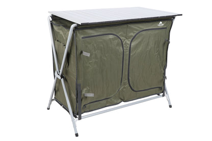 Camping Table, Gray, 34.2"Wx19.6"Dx31.5"H, New