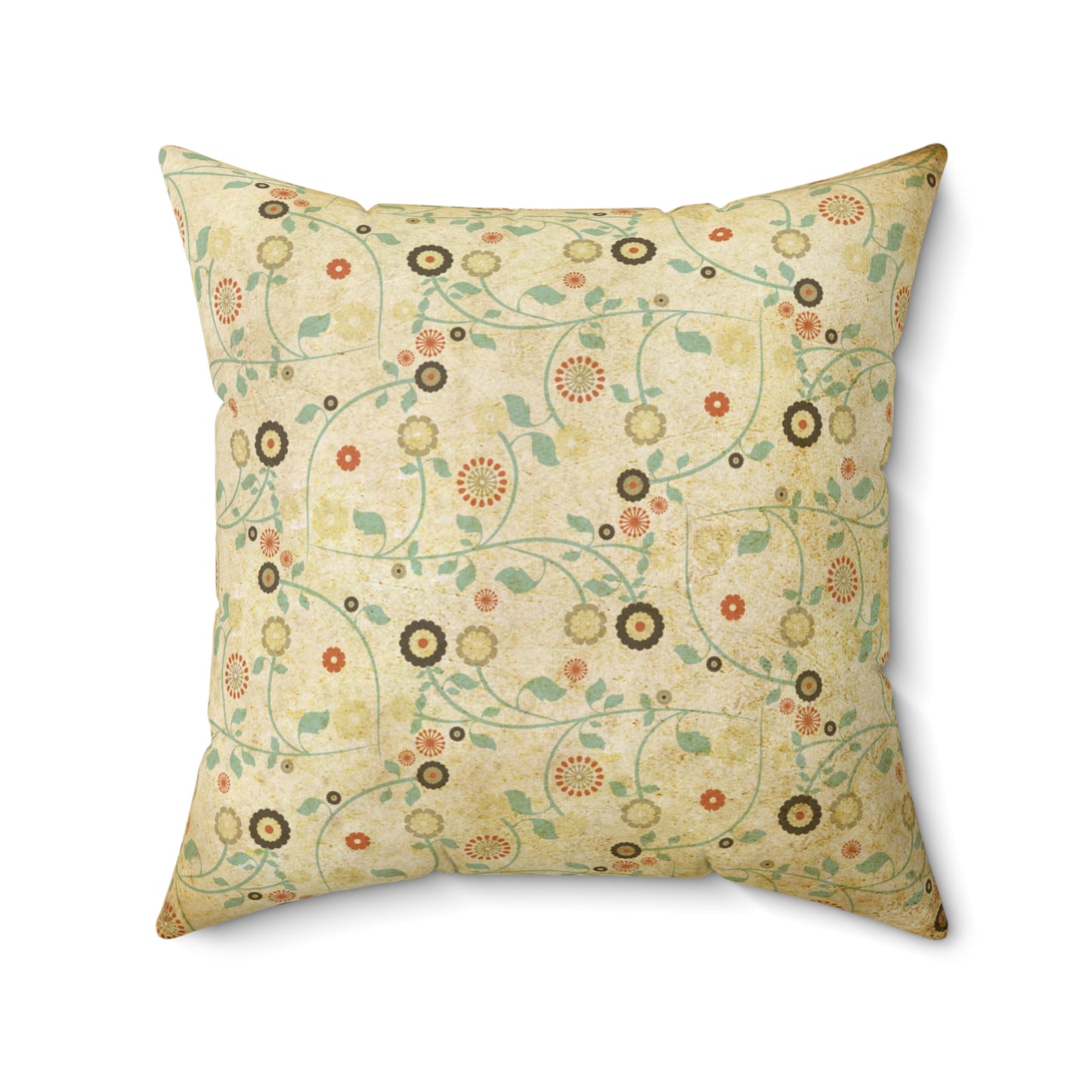 Vintage Days Faux Suede Square Pillow