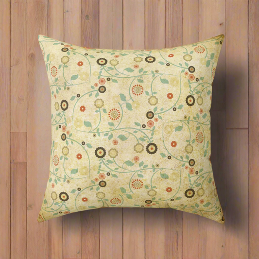 Vintage Days Faux Suede Square Pillow