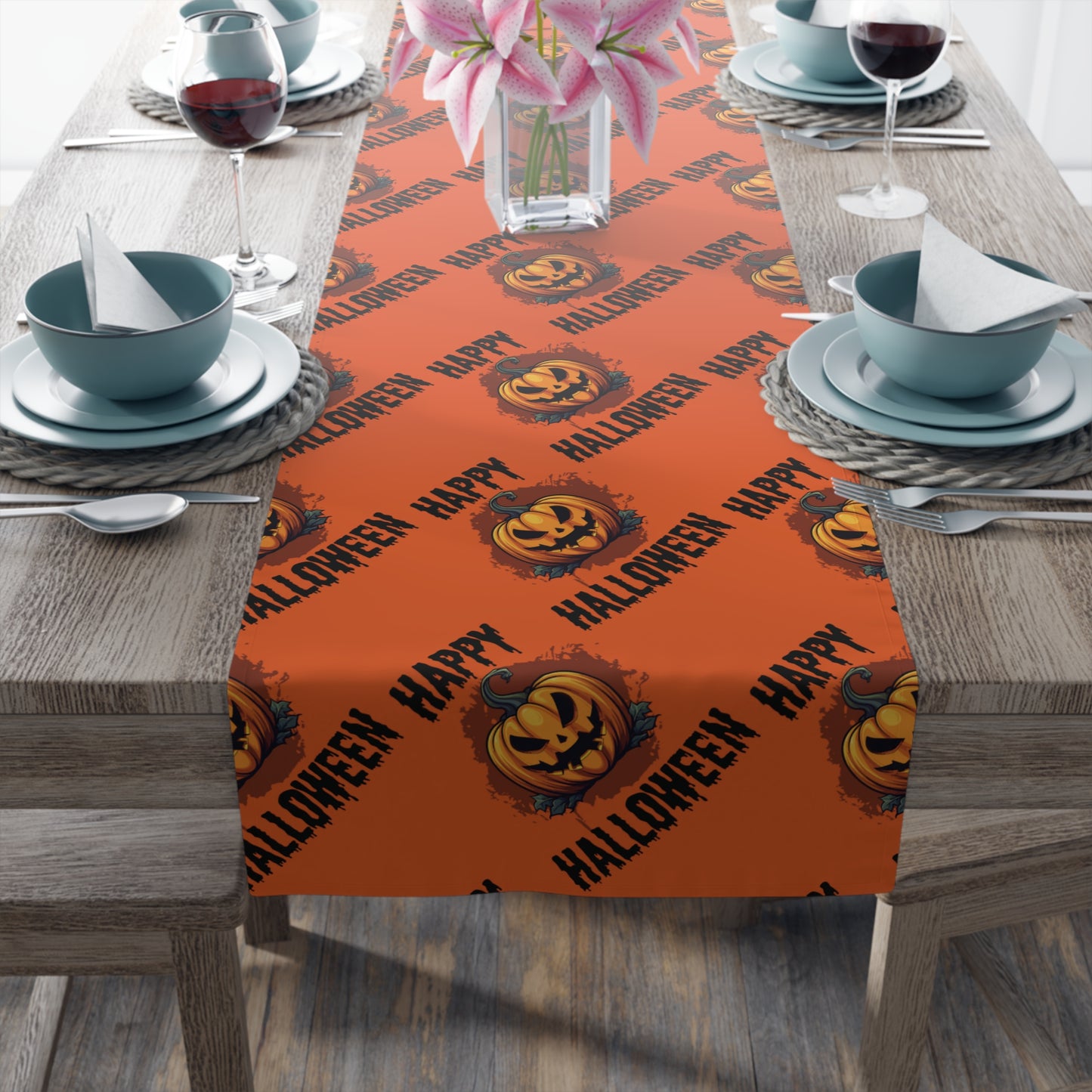 Happy “Spooky Pumpkin” Halloween - Table Runner