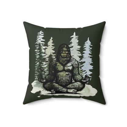 Bigfoot Zen Square Pillow
