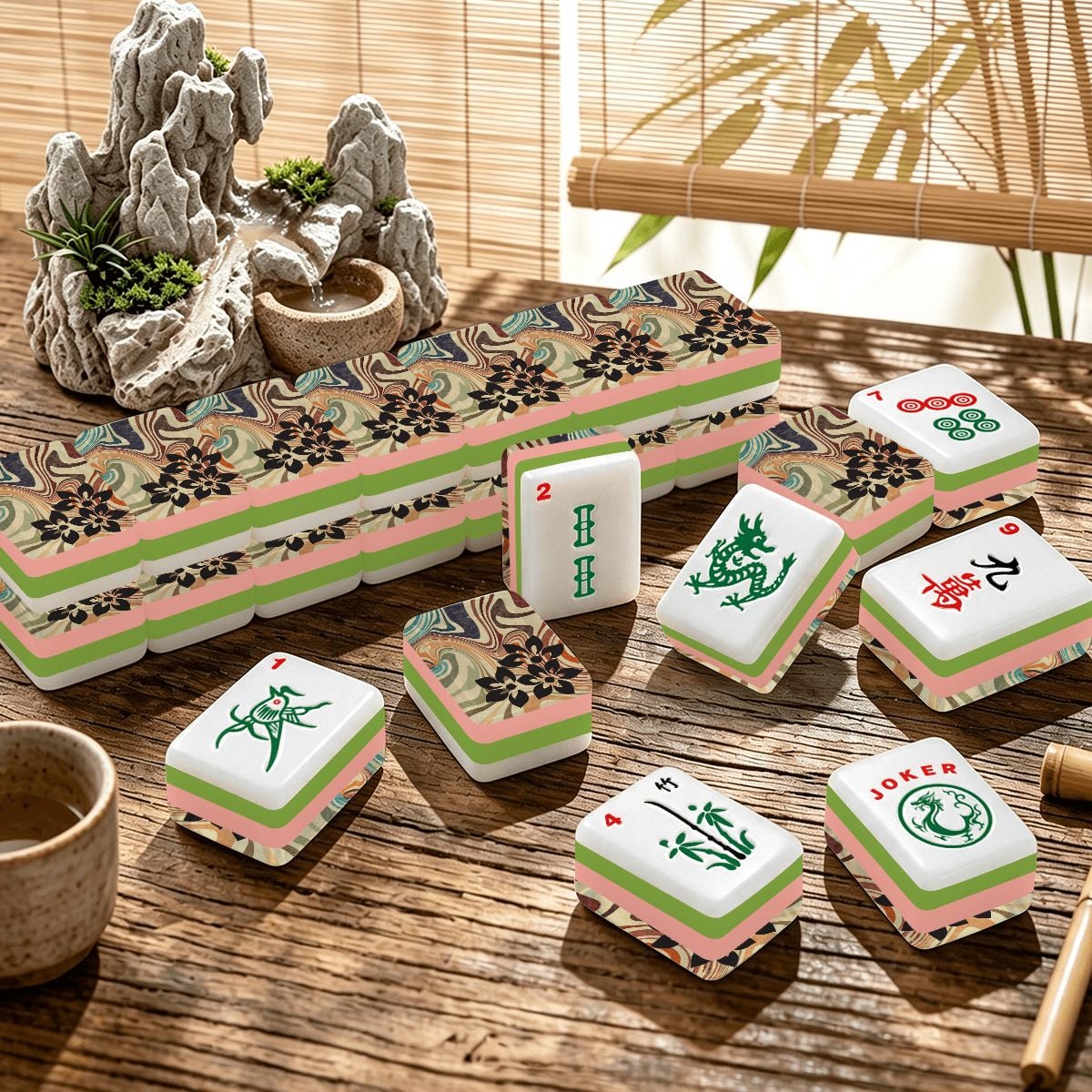4 Layer Mahjong Tiles Set - Multiple Style Available