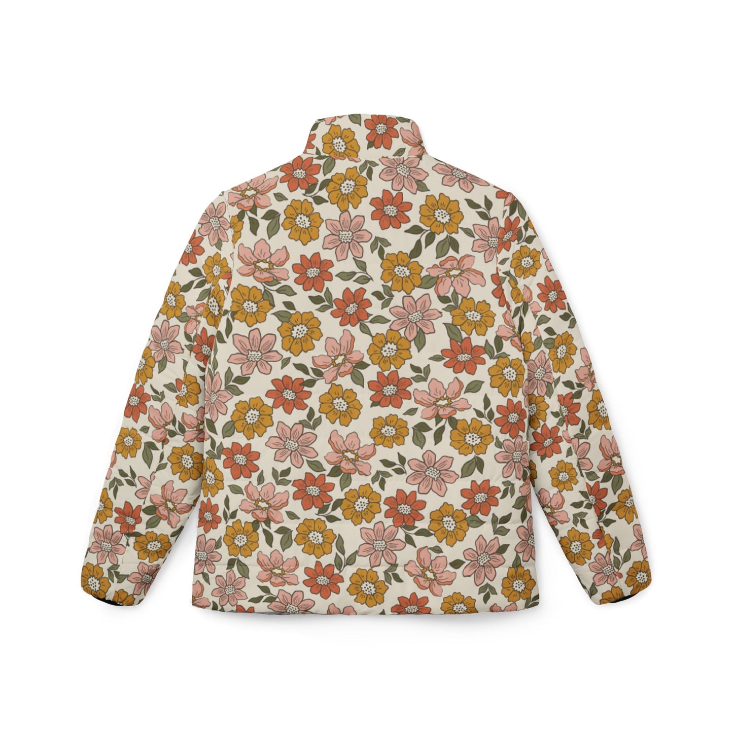 Aged Flowers Puffer Jacket