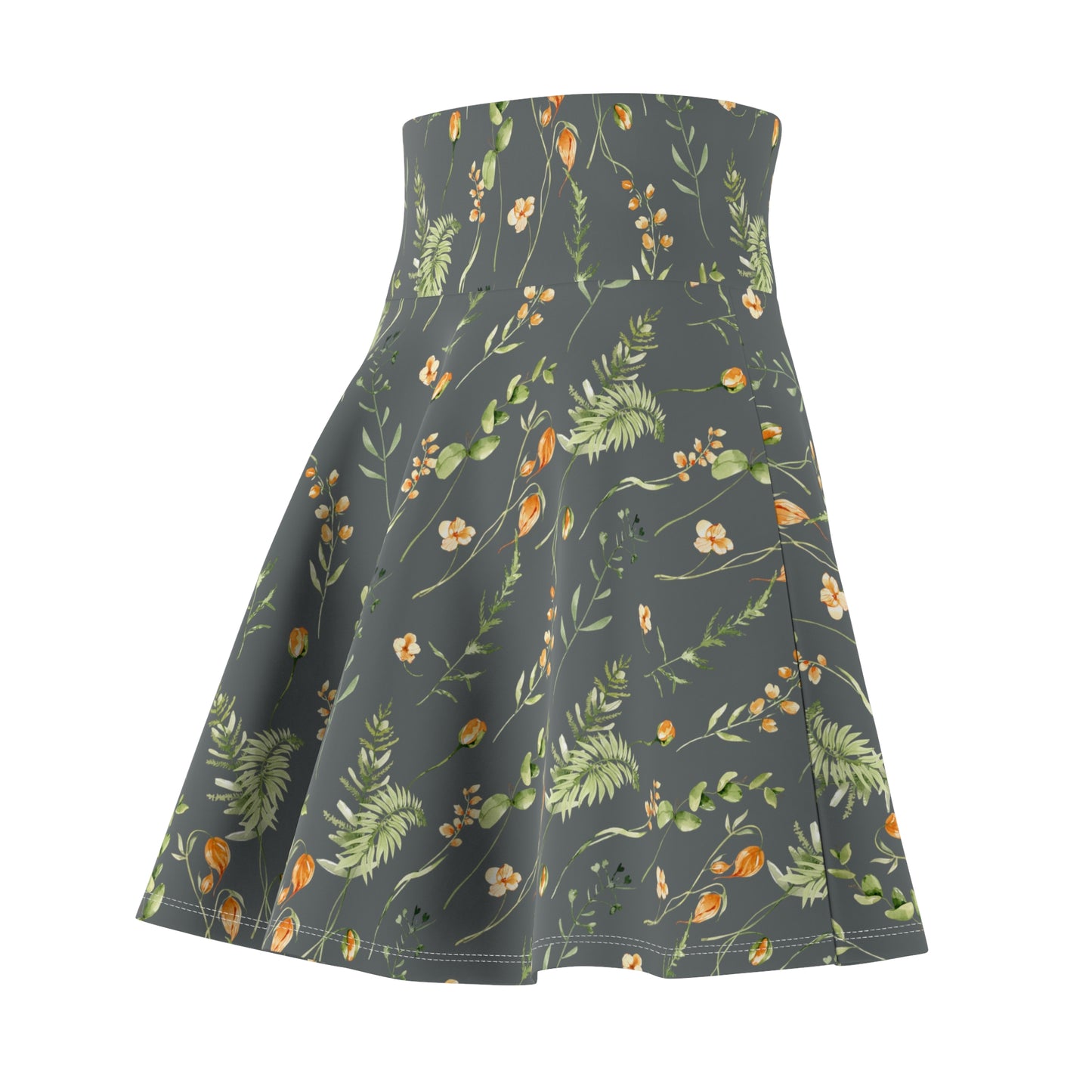 Grey Flower Women's Skirt