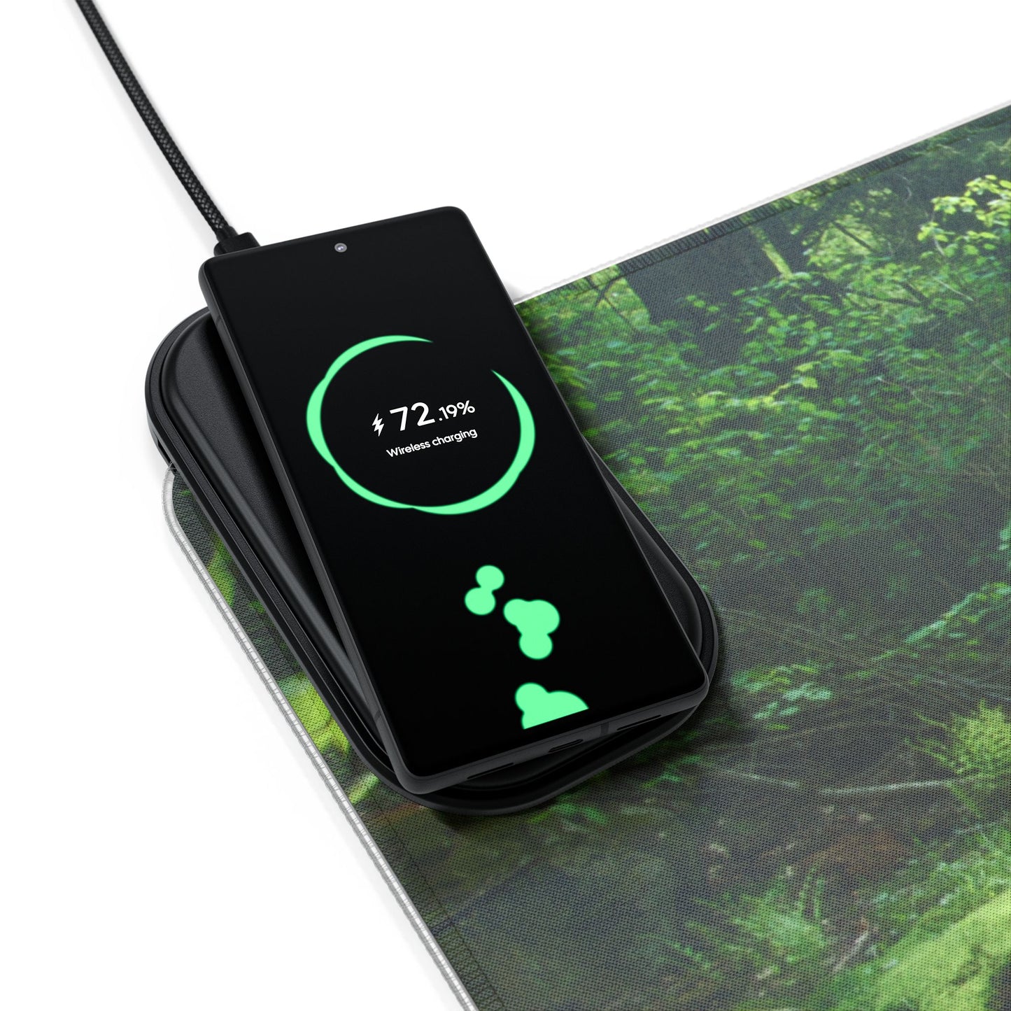 Walk In The Woods LED Gaming Mouse Pad, Wireless Charging