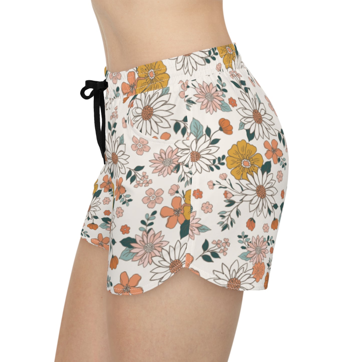 Retro Flowers Women's Casual Shorts