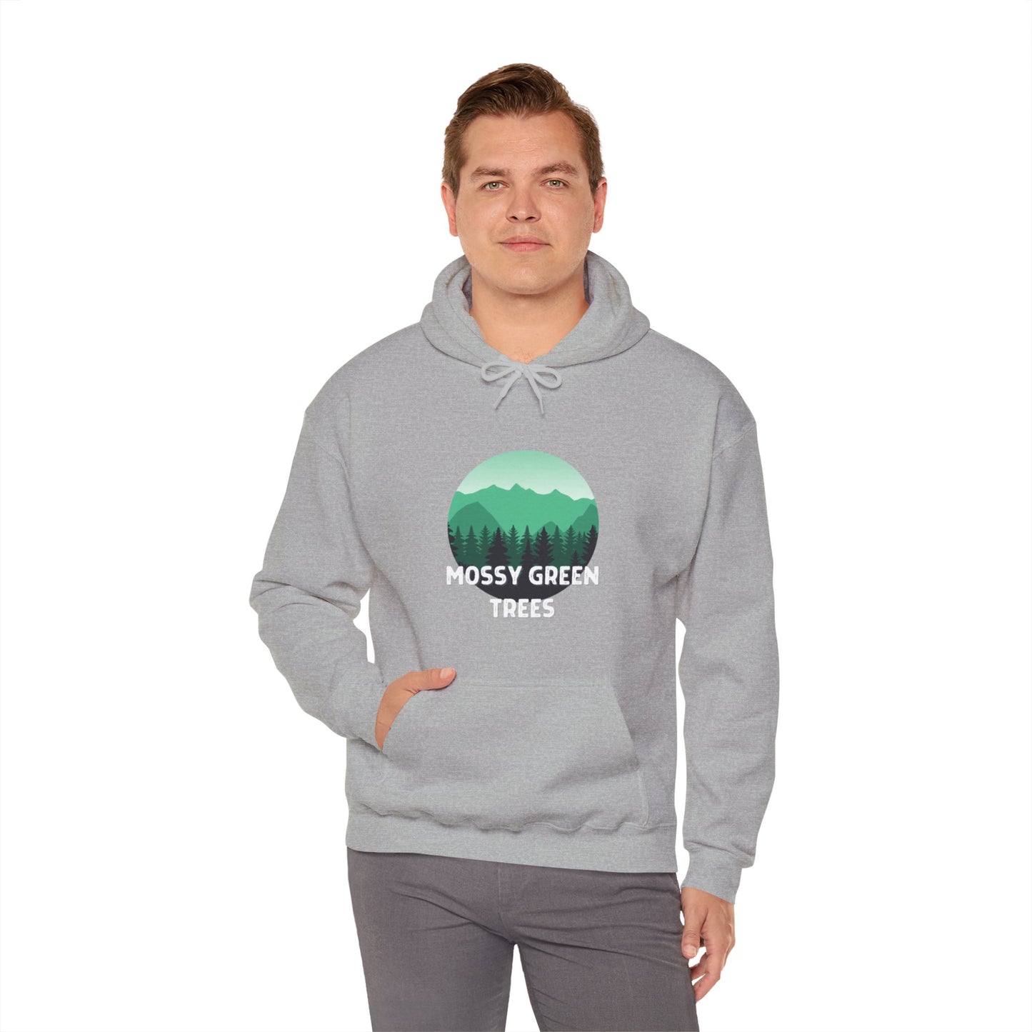 Mossy Green Trees Unisex Heavy Blend™ Hooded Sweatshirt