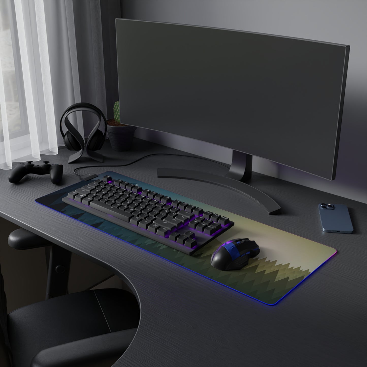 Blue Mountain LED Gaming Mouse Pad