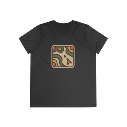 Topographic Map Compass Tee | Hiking Adventure outdoors navigation shirt