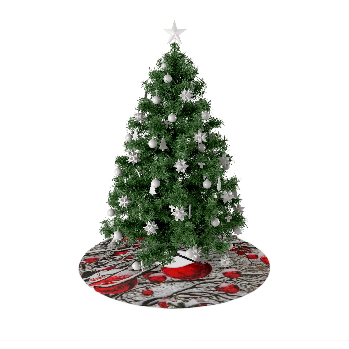 Snowy Christmas Tree Skirt