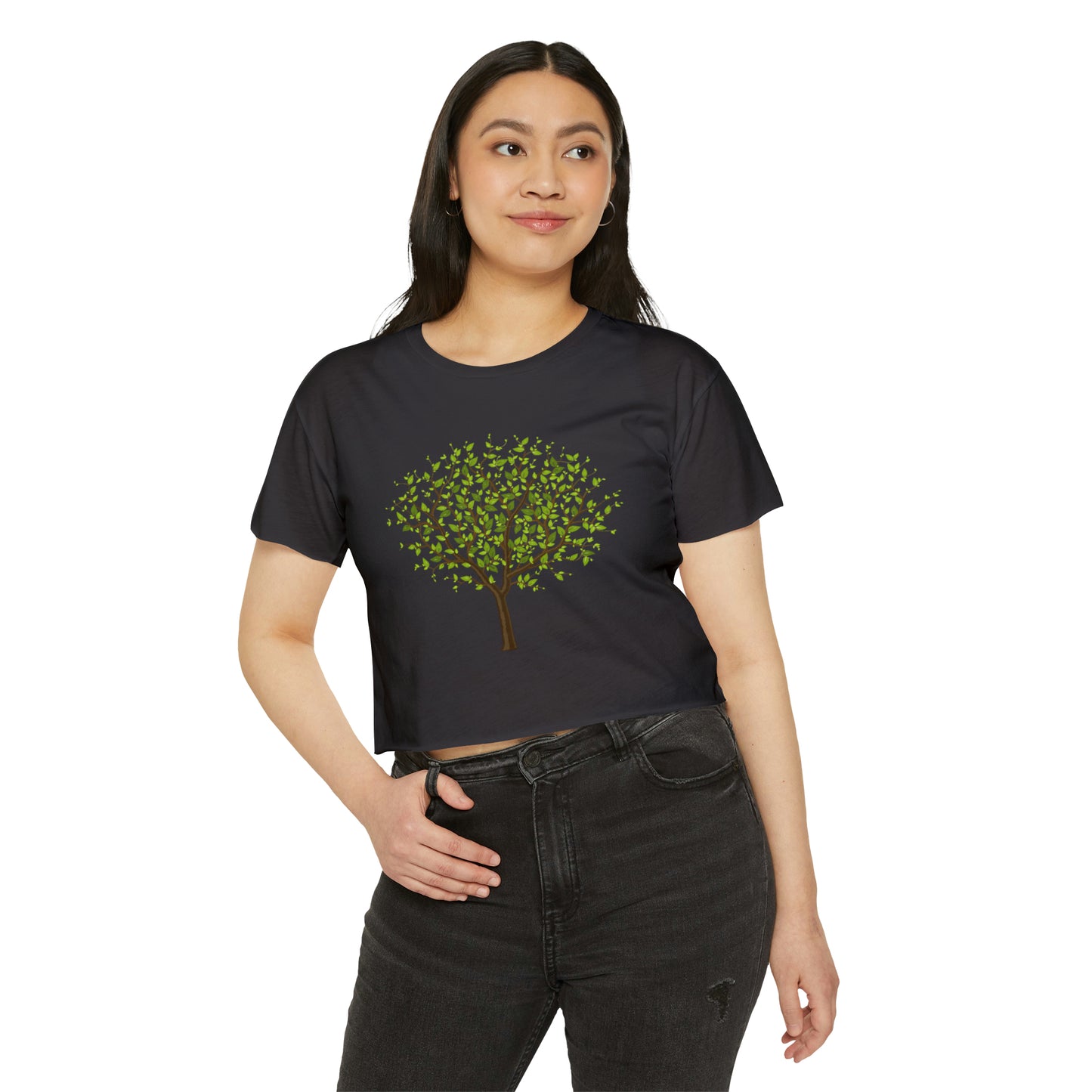 Leafy Green Tree Women's Festival Crop Top