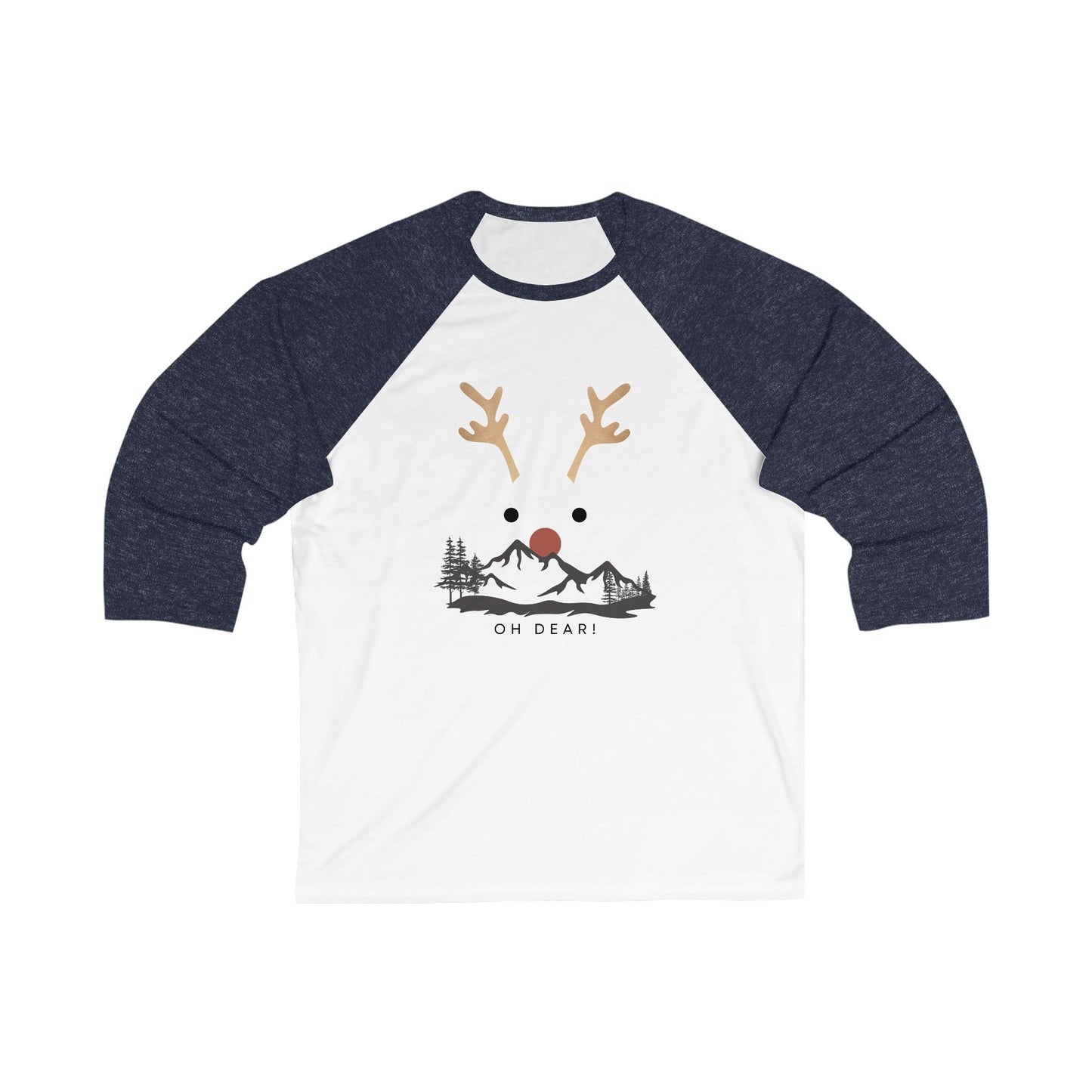 Christmas Deer Baseball Tee