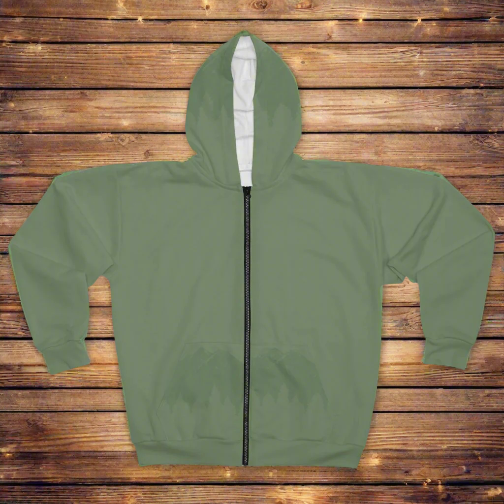 Green Mountain Shadow Zip Hoodie