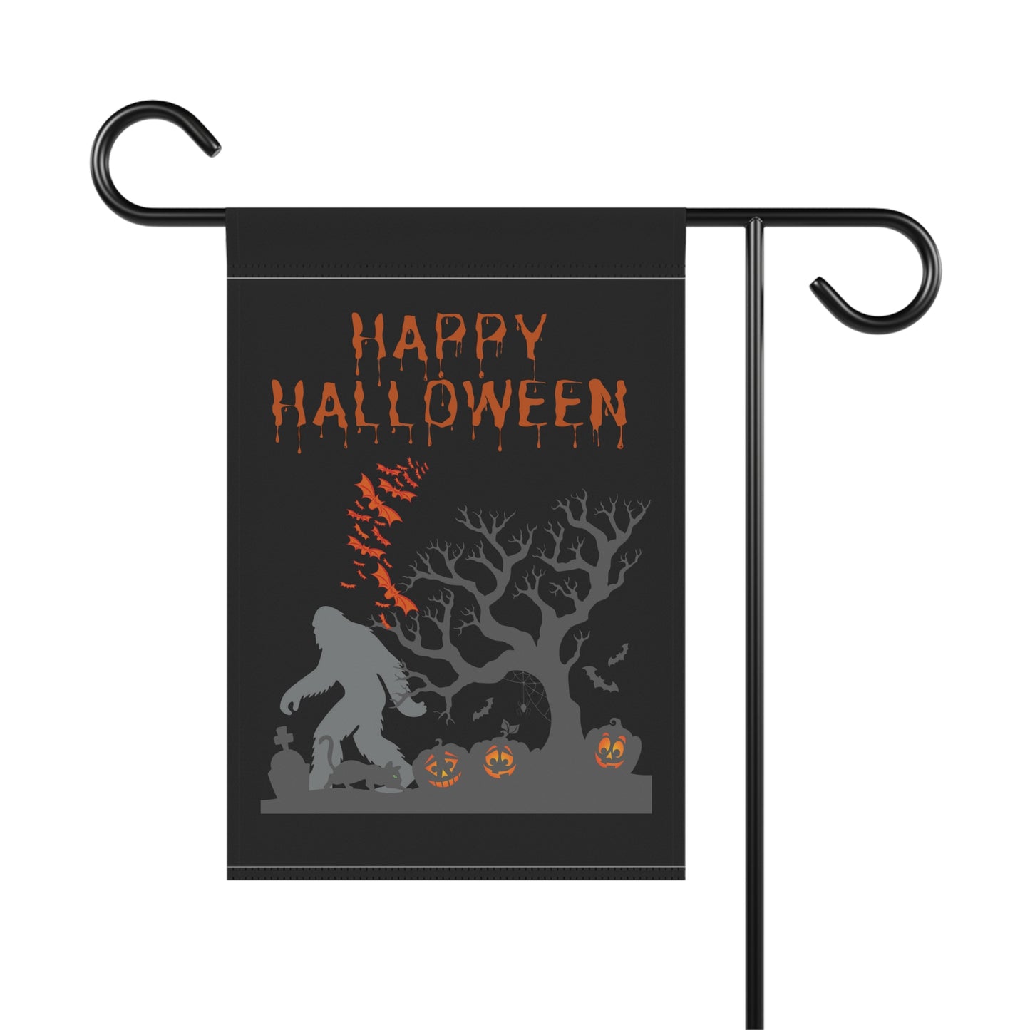 Happy Halloween Spooky Bigfoot - Garden & House Banner