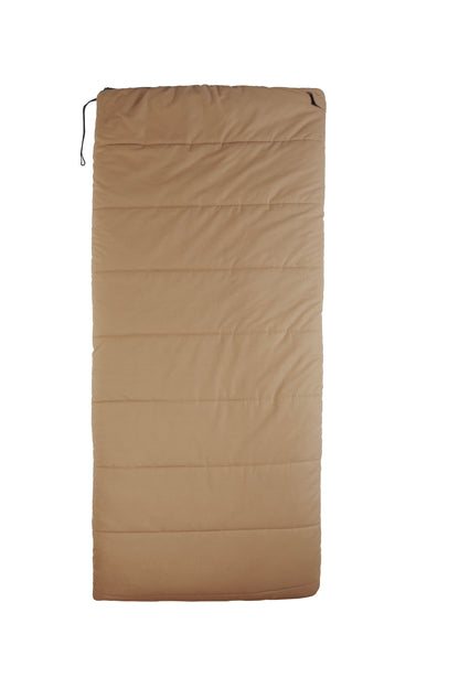 Ozark Trail 15 Degree Cold Weather Rectangle Canvas Sleeping Bag, 84”X36”, Tan