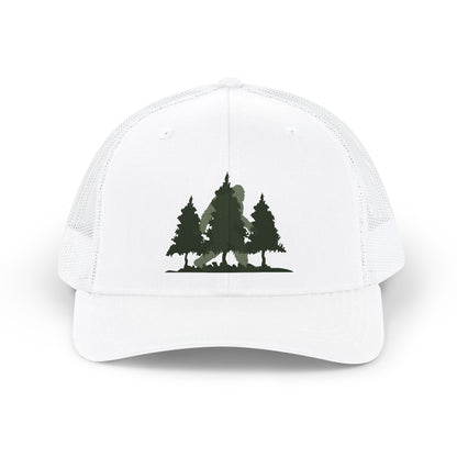 Trucker Cap — Forest Bigfoot Silhouette Snapback