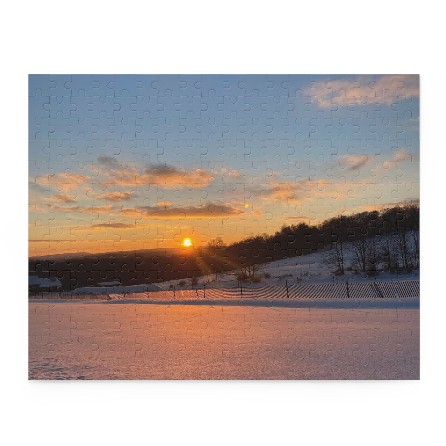 Snow Sunset Puzzle (120, 252, 500-Piece)