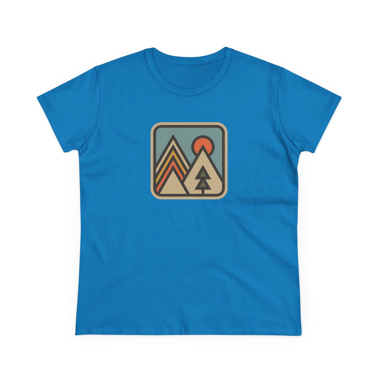 Pinetree Retro Mountain Graphic Tee — Women's Adventure Nature T-Shirt