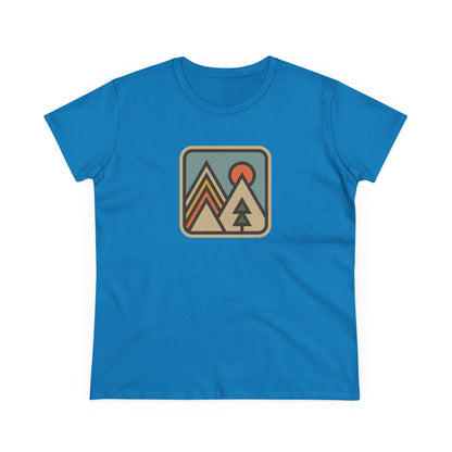 Pinetree Retro Mountain Graphic Tee — Women's Adventure Nature T-Shirt