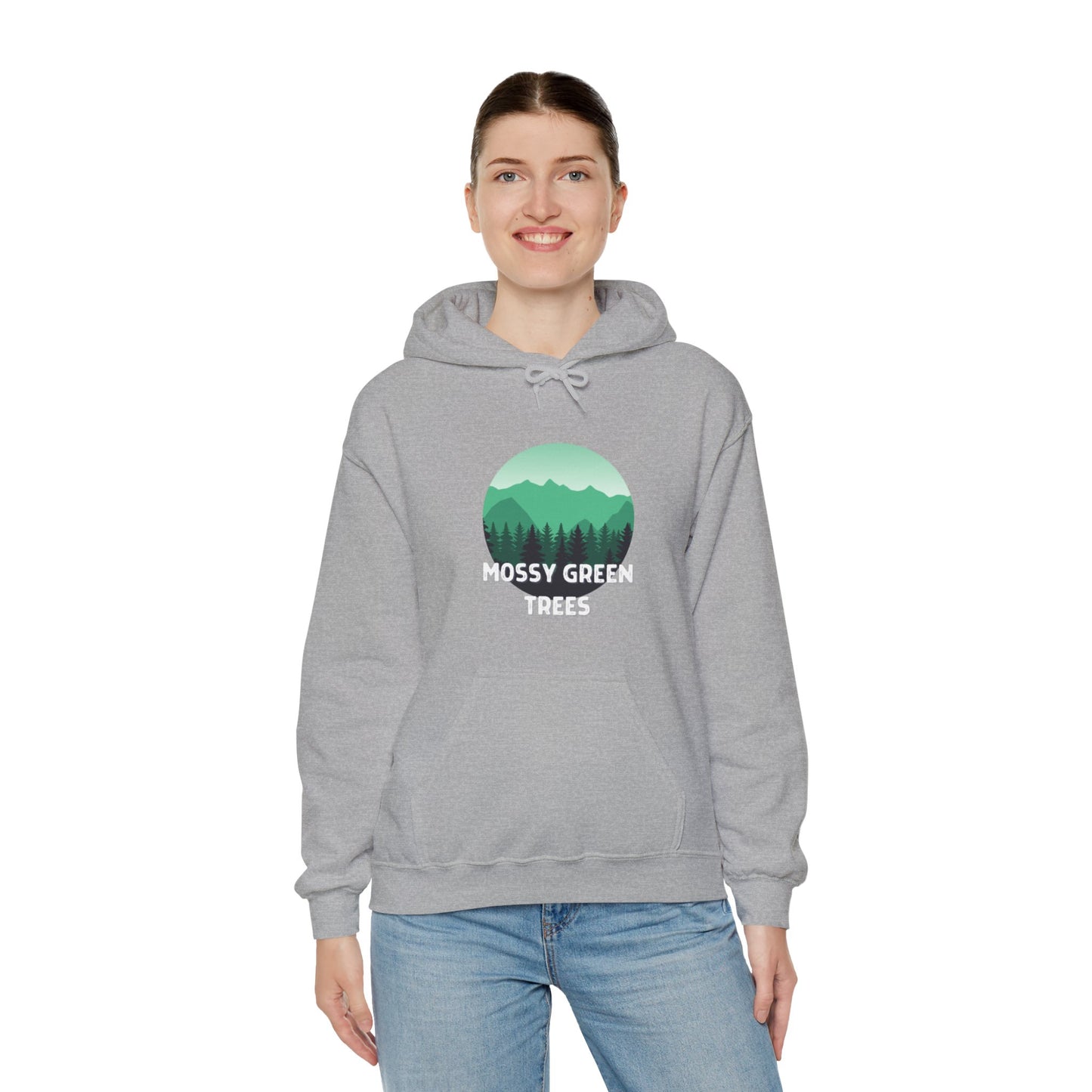 Mossy Green Trees Unisex Heavy Blend™ Hooded Sweatshirt