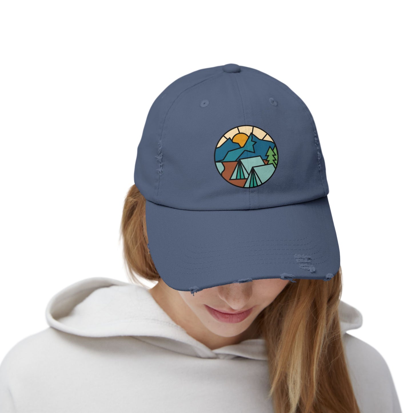 Let's Camp - Distressed Cap