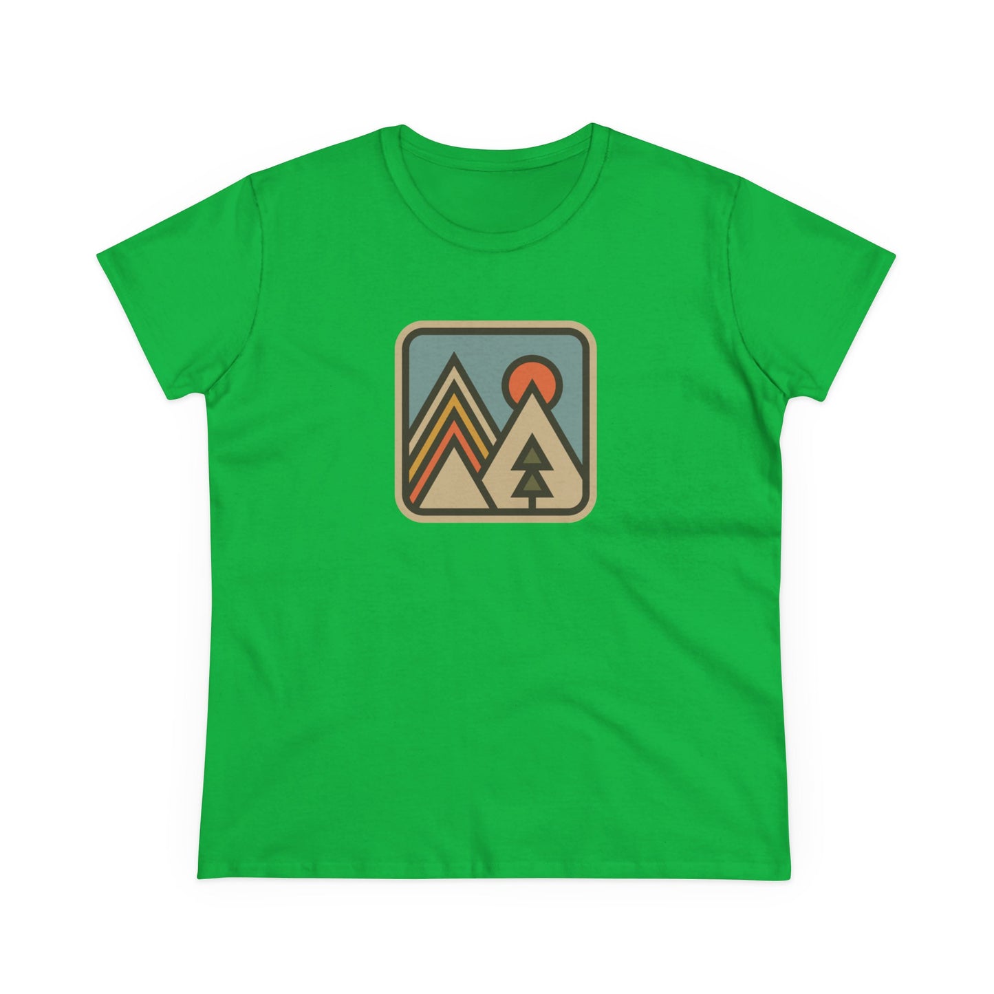 Pinetree Retro Mountain Graphic Tee — Women's Adventure Nature T-Shirt