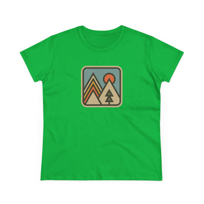 Pinetree Retro Mountain Graphic Tee — Women's Adventure Nature T-Shirt