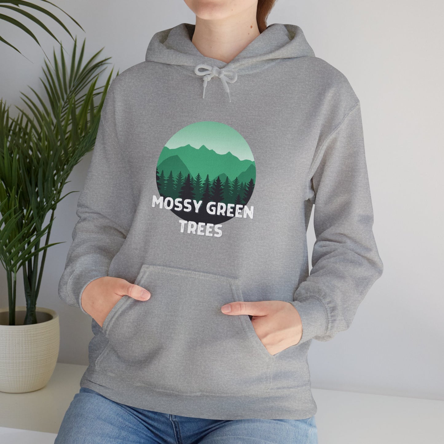 Mossy Green Trees Unisex Heavy Blend™ Hooded Sweatshirt