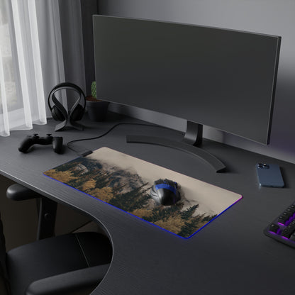 Gaming Mouse Pad - Fog Mountain LED Design
