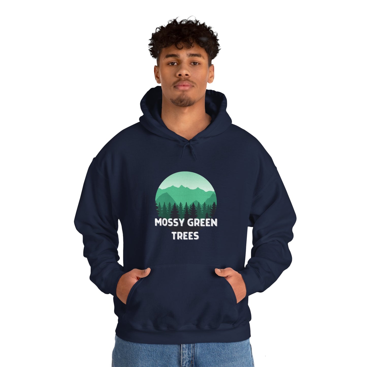 Mossy Green Trees Unisex Heavy Blend™ Hooded Sweatshirt