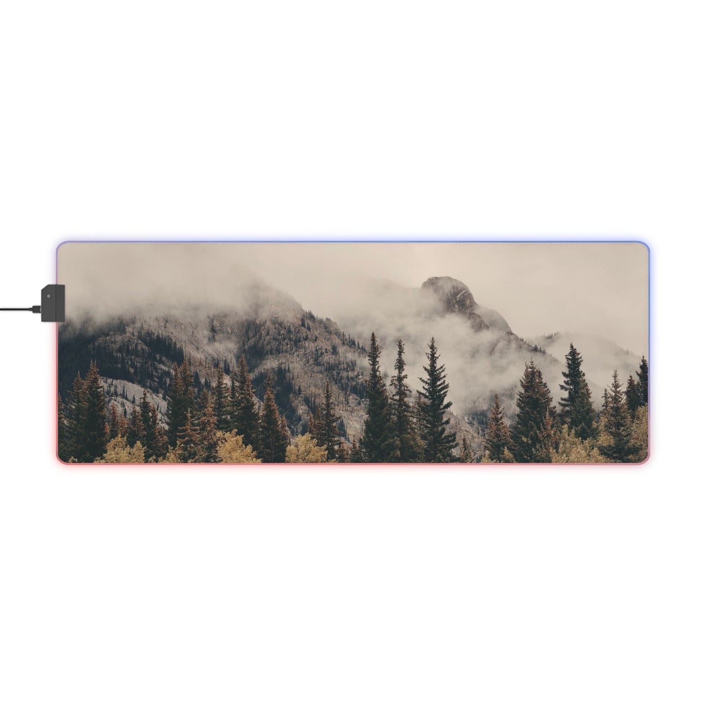 Gaming Mouse Pad - Fog Mountain LED Design