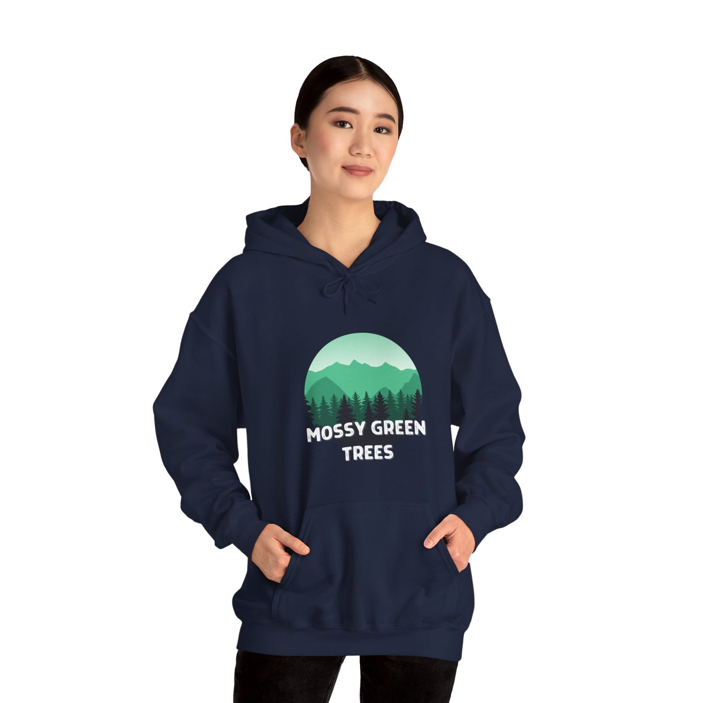 Mossy Green Trees Unisex Heavy Blend™ Hooded Sweatshirt