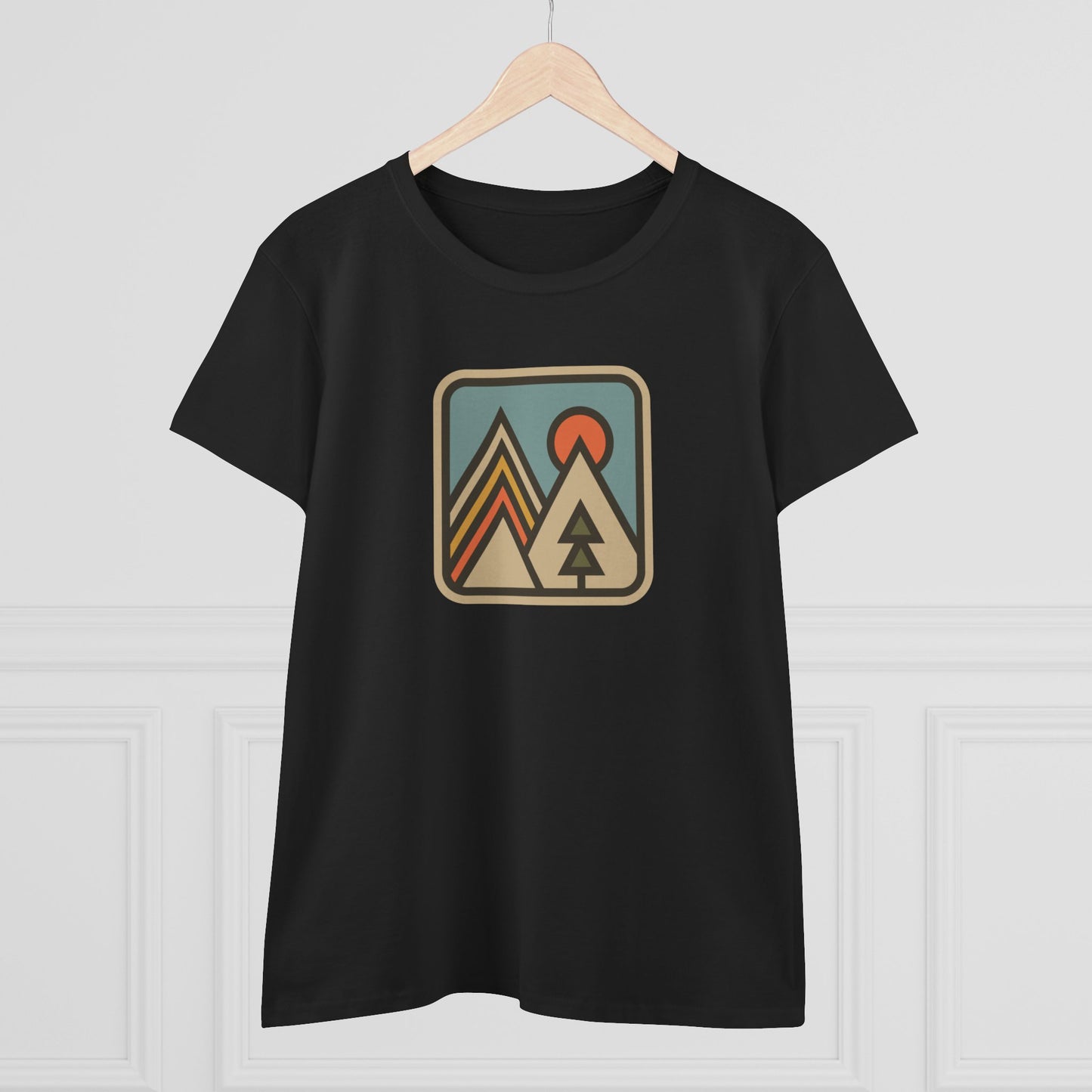 Pinetree Retro Mountain Graphic Tee — Women's Adventure Nature T-Shirt