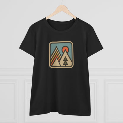 Pinetree Retro Mountain Graphic Tee — Women's Adventure Nature T-Shirt