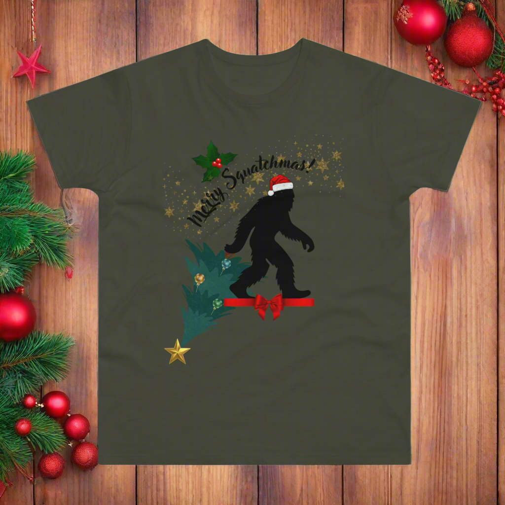 Merry Squatchmas T-shirt for Men