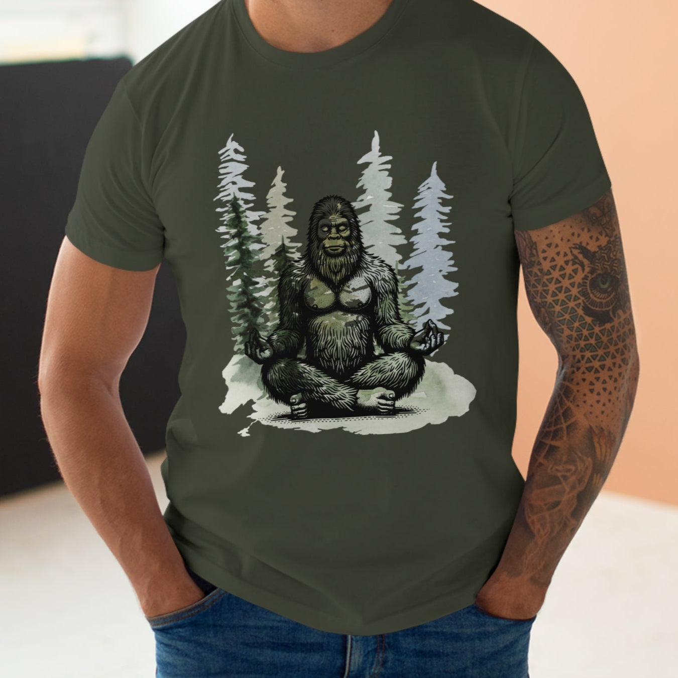 Bigfoot Zen T-shirt - Men's T Shirt
