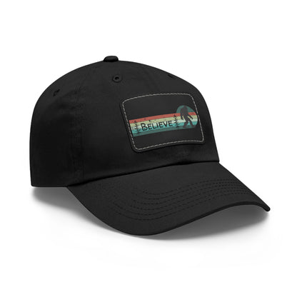 Bigfoot Believe - Hat with Leather Rectangle Patch